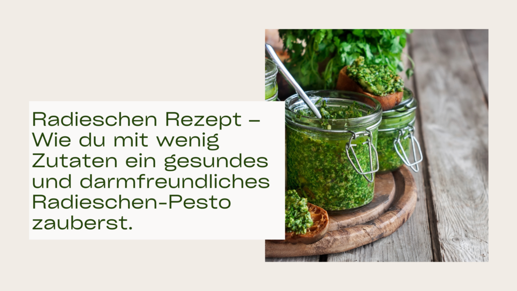 Radieschen Rezept – Wie du mit wenig Zutaten ein gesundes und darmfreundliches Radieschen-Pesto zauberst.